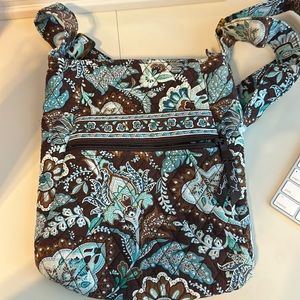 Vera Bradley retired Java Blue Brown crossbody